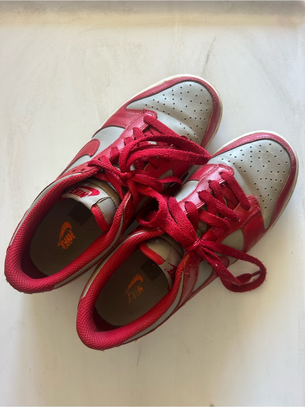 UNLV Nike Kids Red and Gray Low-Top Sneakers